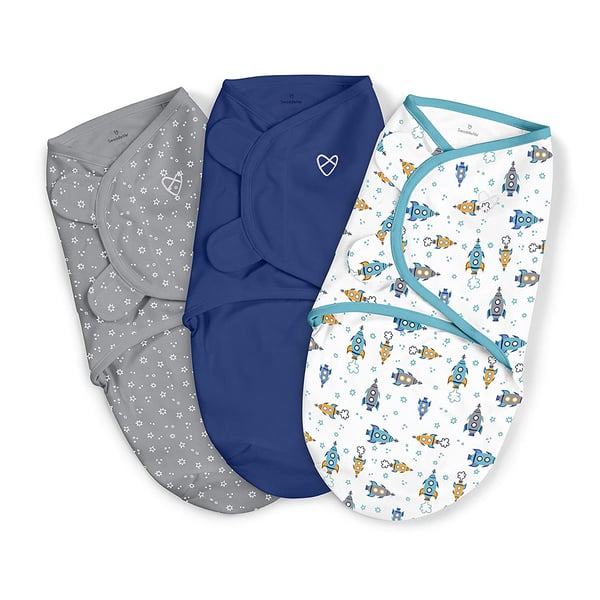 SwaddleMe Original Swaddle 3 pack, Superstar, Large (3-6 Months)