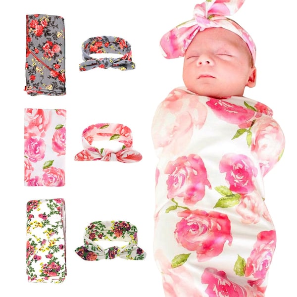 Baby Swaddle Wrap and band - 3 pack - 0 to 6 months-