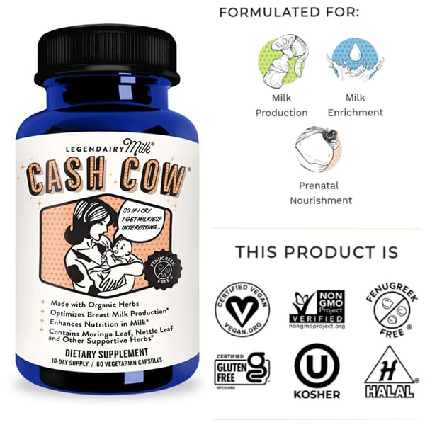 Cash Cow® ORGANIC LACTATION BLEND - 60 Capsules