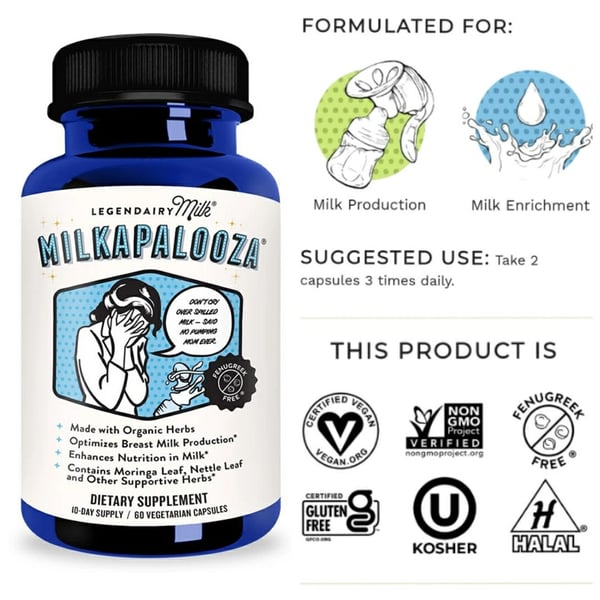 Milkapalooza® ORGANIC LACTATION BLEND - 60 Capsules