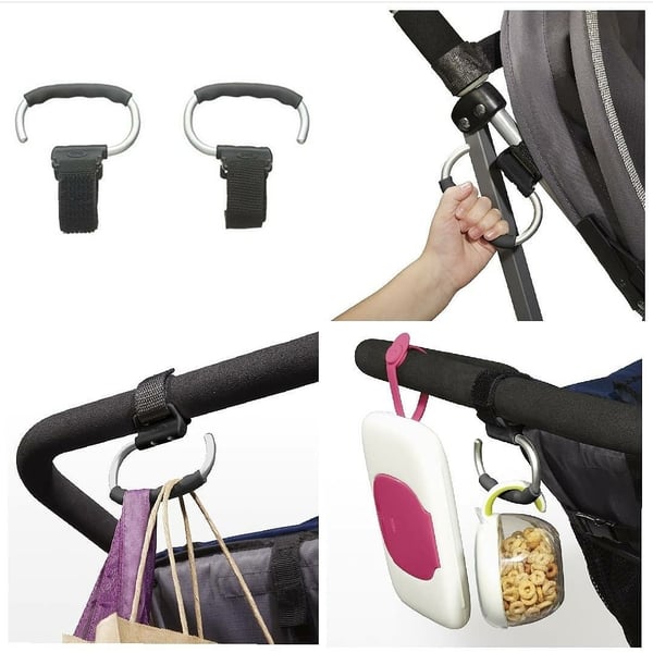 Handy Stroller Hook, Black - pack of 2