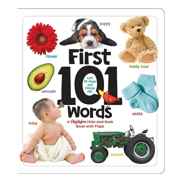 First 101 Words: A Highlights Hide-and-Seek Book with Flaps Board book – Lift the flap