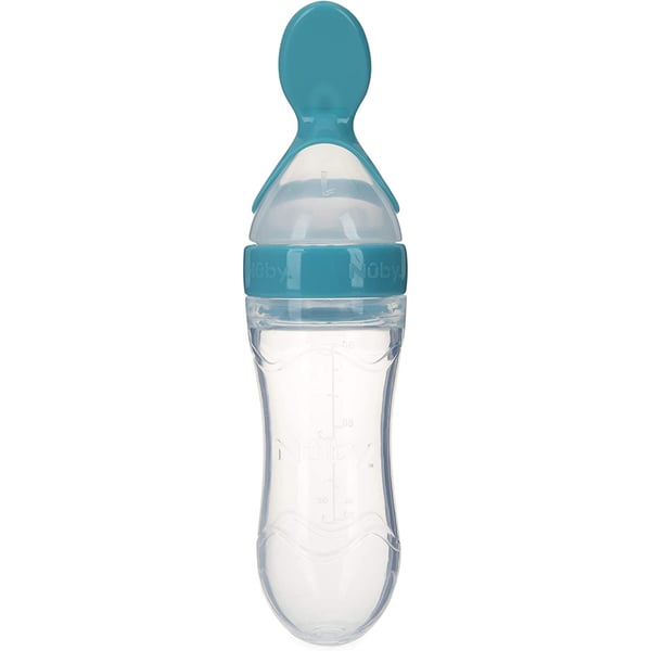 Nuby Garden Fresh Silicone Squeeze Feeder (Blue) - 4+ months