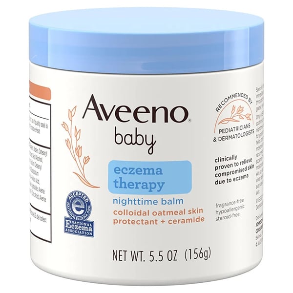 Aveeno Baby Eczema Therapy Nighttime Balm, Colloidal Oatmeal for Eczema Relief, 5.5 oz 162ml