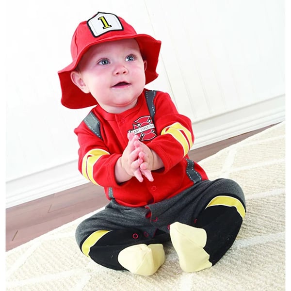 Baby Firefighter Outfit in a Gift Box - Ages 0 to 6 months