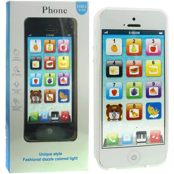 YOYOSTORE Child's Interactive My First Own Cell Phone - Play to learn, touch screen with 8 functions and dazzling LED lights