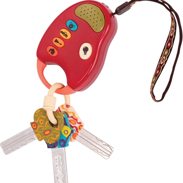 B. toys FunKeys Toy Keys For Toddlers and Babies, Red, 6 Months Plus