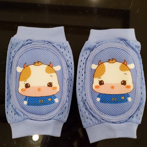 Baby Knee Protector - Blue Cow