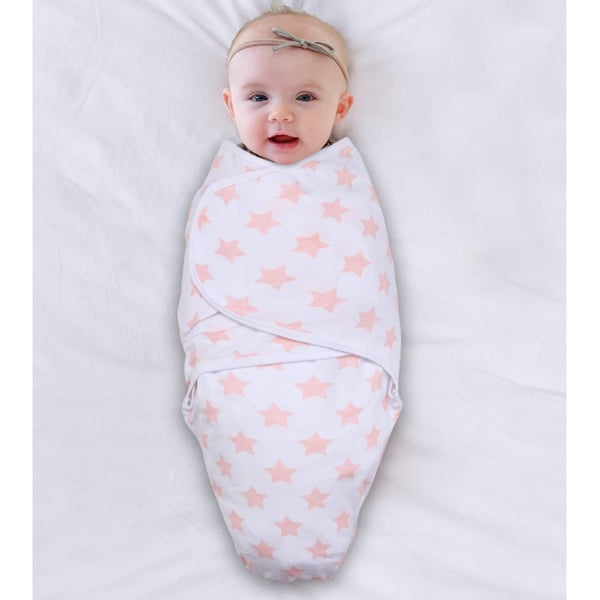 The Peanutshell Baby Swaddle Blankets Set of 3 - Baby Girl Sleep Sack for Newborn, Soft & Breathable Cotton - Pink Floral 3 - 6 months