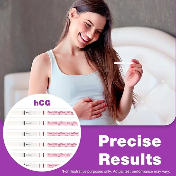 Easy@Home 40 Pregnancy Test Strips with 40 Urine Cups: Accurate Early Detection - Sensitive & Fast Clear Results - Designed for Women Trying to Conceive | 40 hCG Pregnancy Strips+ Urine Cups