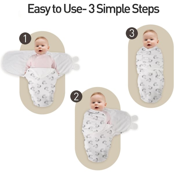 GLLQUEN BABY Swaddles for Newborns 0-3 Months, Adjustable & Easy Fastener - dinasour