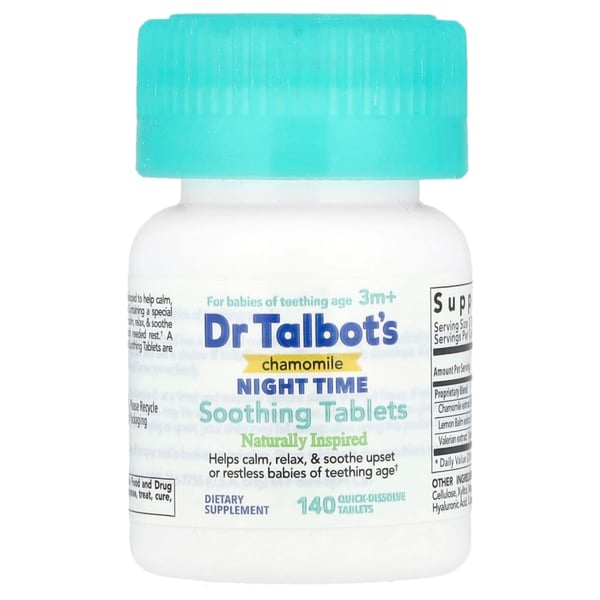 Dr. Talbot's, Chamomile Night Time Soothing Tablets, 3m+, 140 Quick-Dissolve Tablets