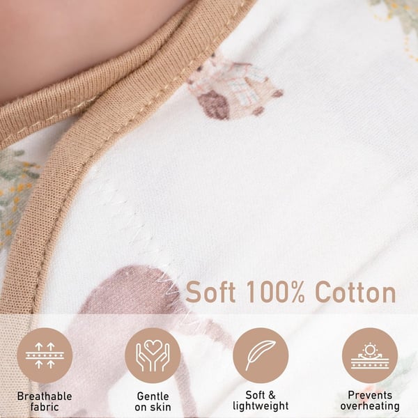 GLLQUEN BABY Swaddles for Newborns 0-3 Months, Adjustable & Easy Fastener - DEER