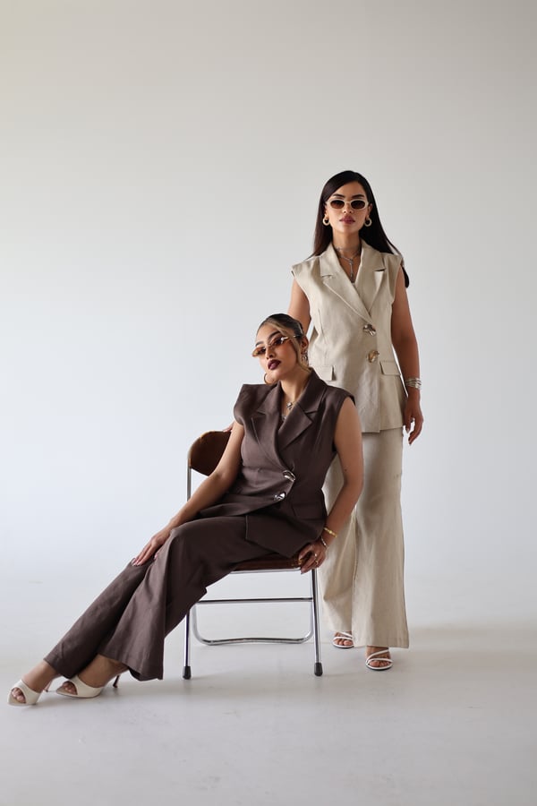 Buttons vest set طقم
