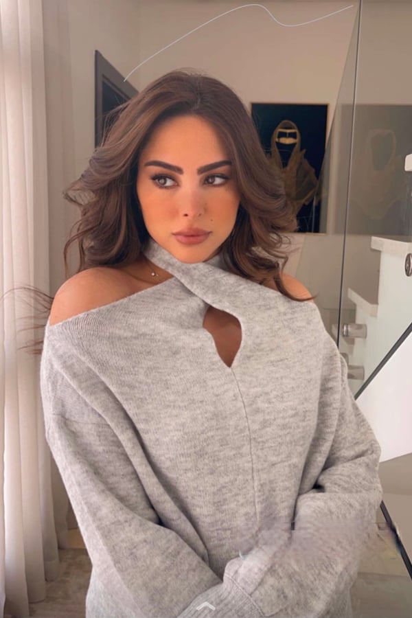 Gray Cross Sweater