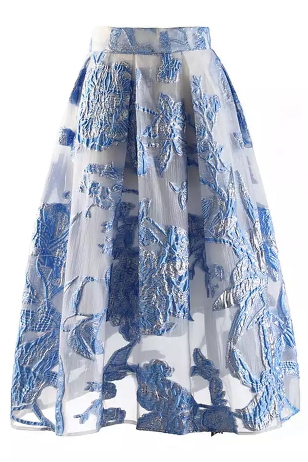 Blue Glitter Skirt