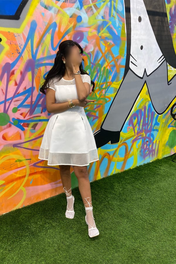 White Fishnet Dress