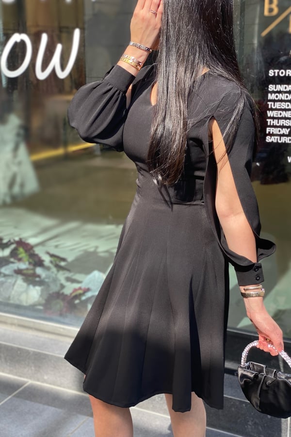 Black Camellia Dress