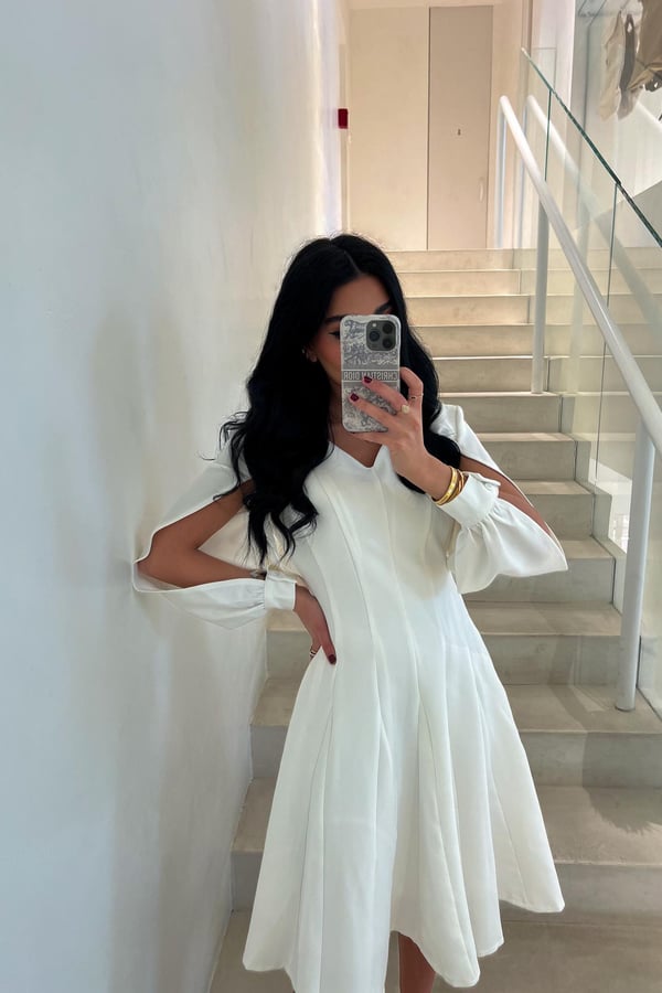 White Camellia Dress