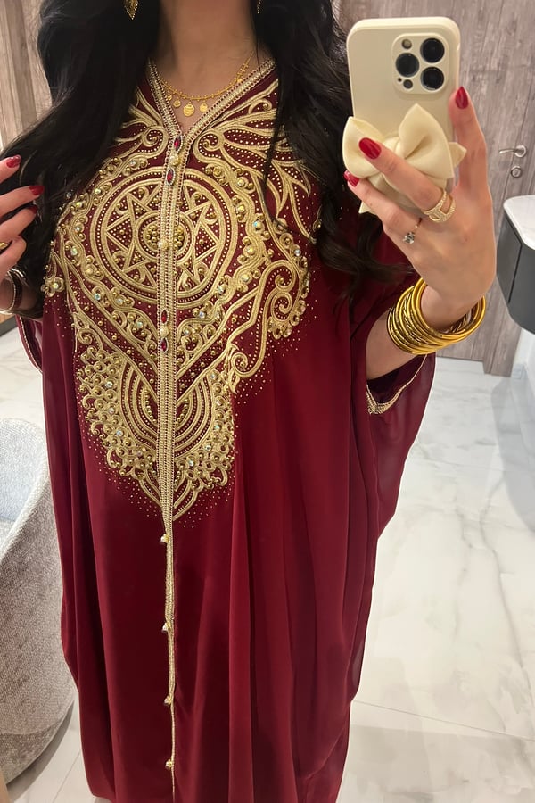 Red Haila Kaftan