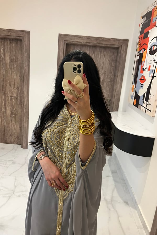 Gray Haila Kaftan