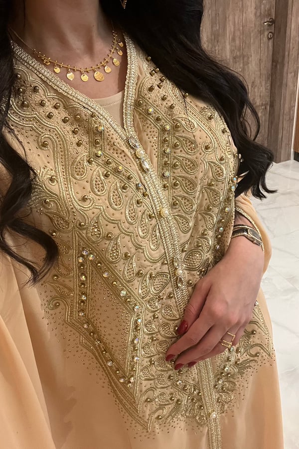 Beige Haila Kaftan