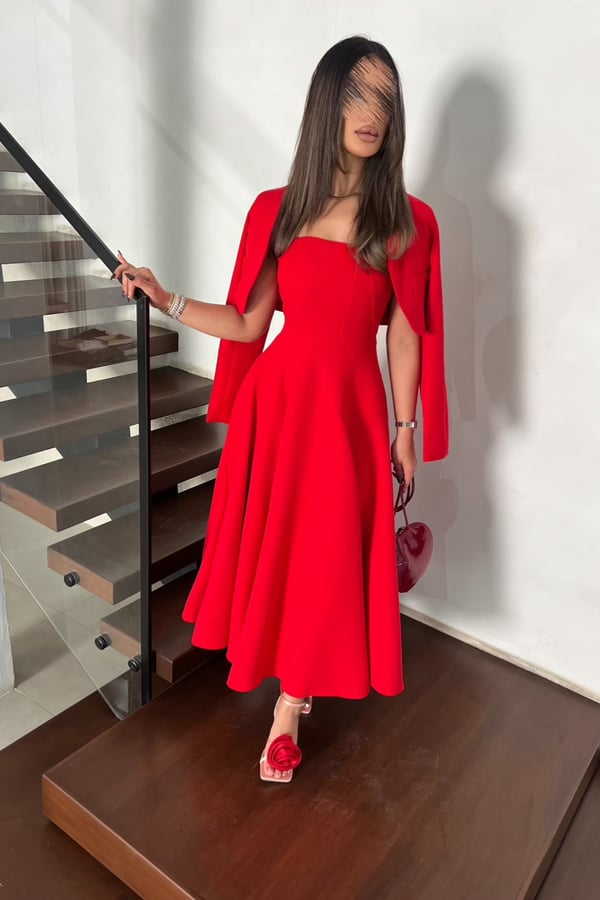 Red Bloom Dress
