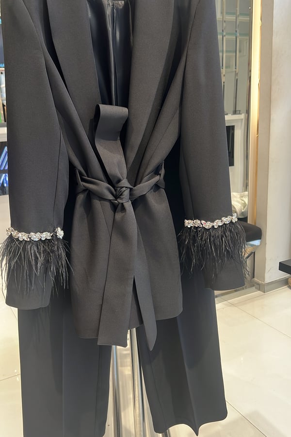 Feather and cristal set