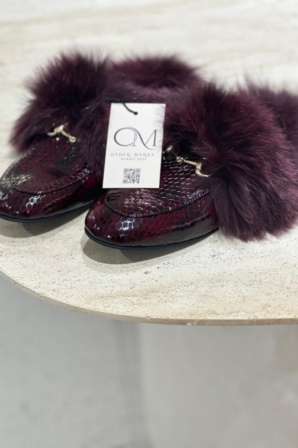Burgundy slippers 