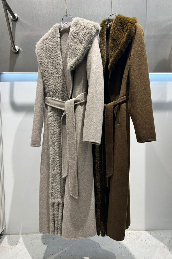 Brown with fur look like max mara
