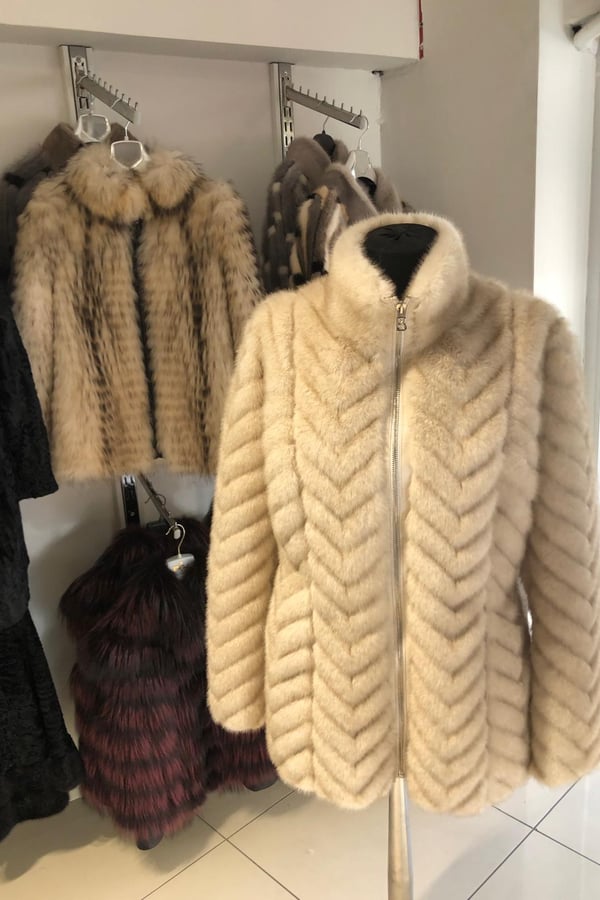 Beige imported mink effect plush