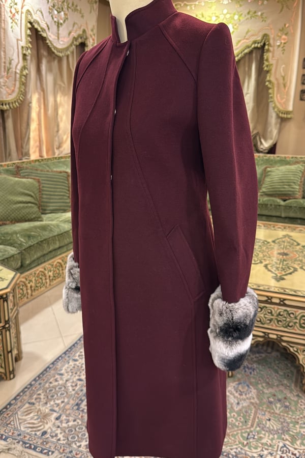 New burgundy with rex fur