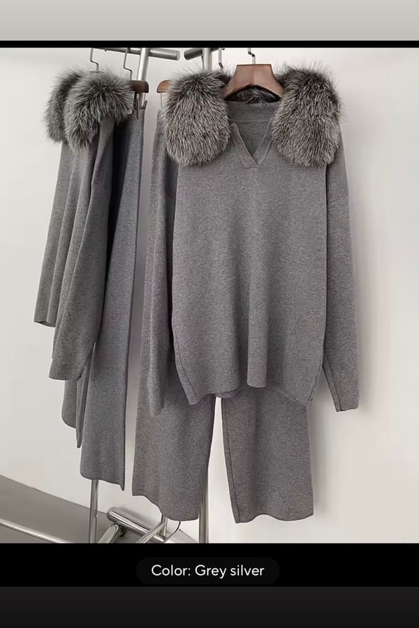 Grey set with fox